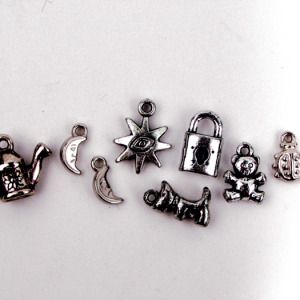 Plastic Silver Charms