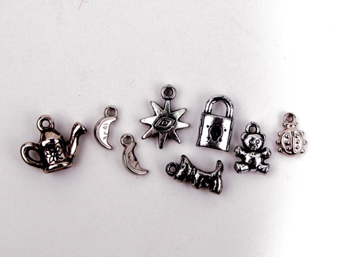 Plastic Silver Charms