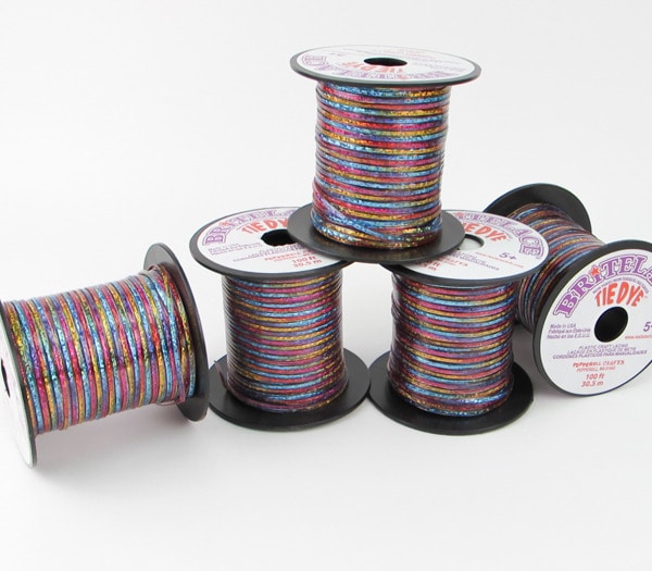 Tie Dye Plastic Lacing J&J Crafts