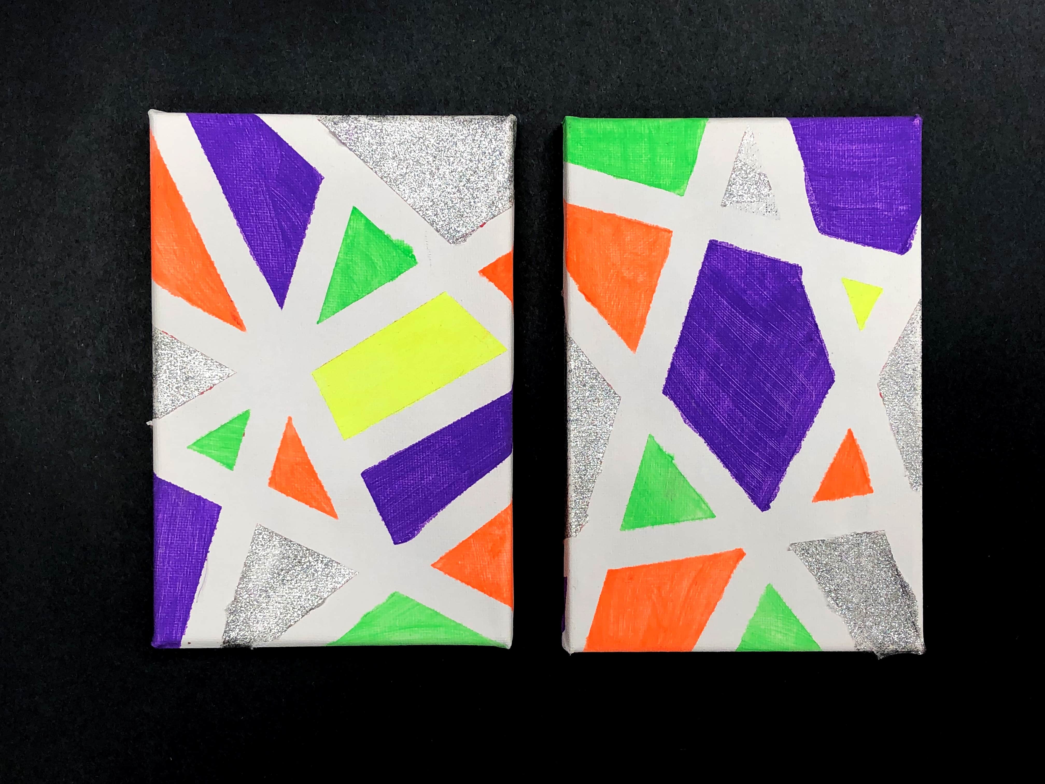 Tape Painting on Canvas J&J Crafts