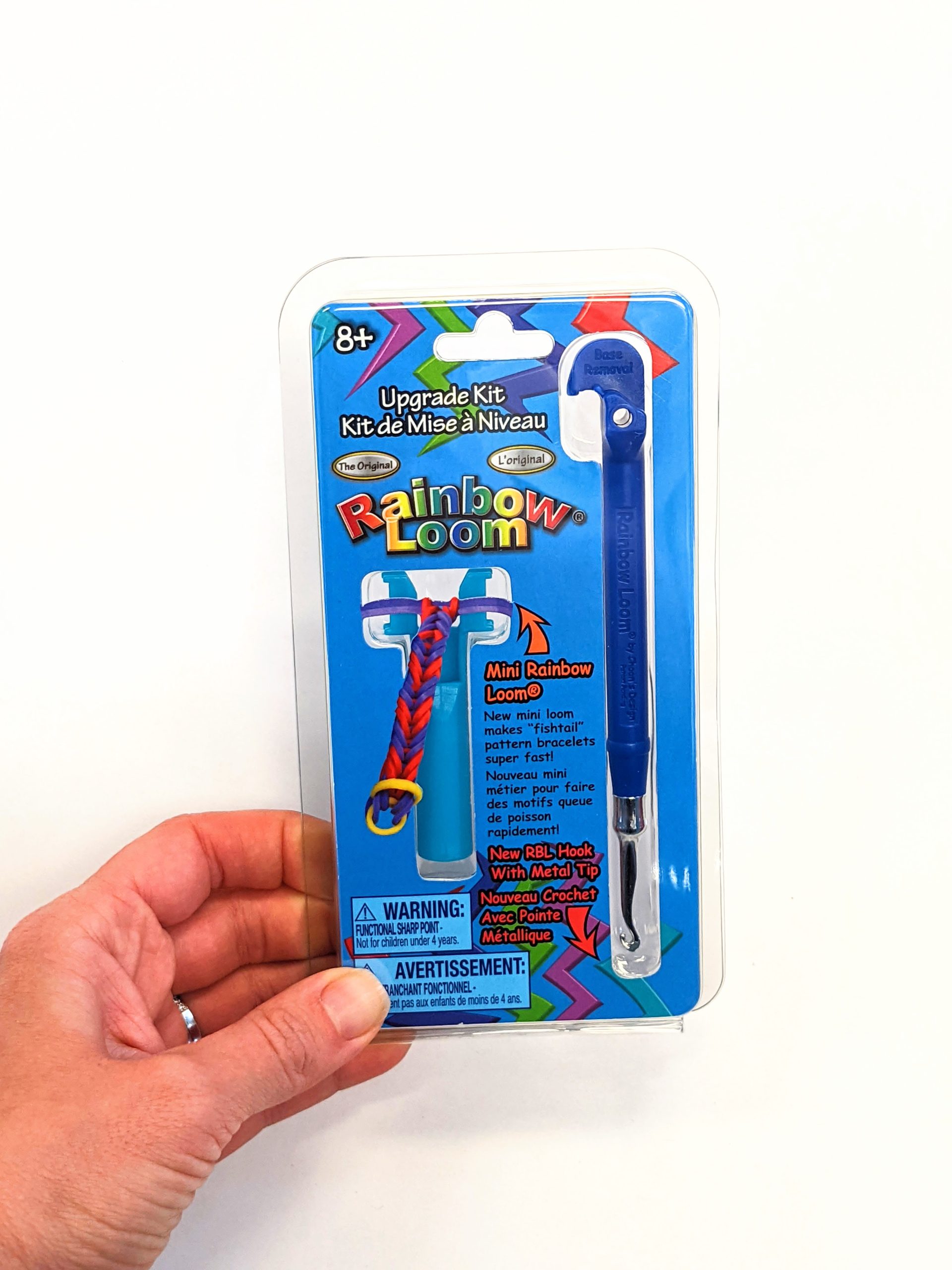 Rainbow Loom Metal Hook Tip Tool Upgrade Kit [Blue] includes Mini Loom