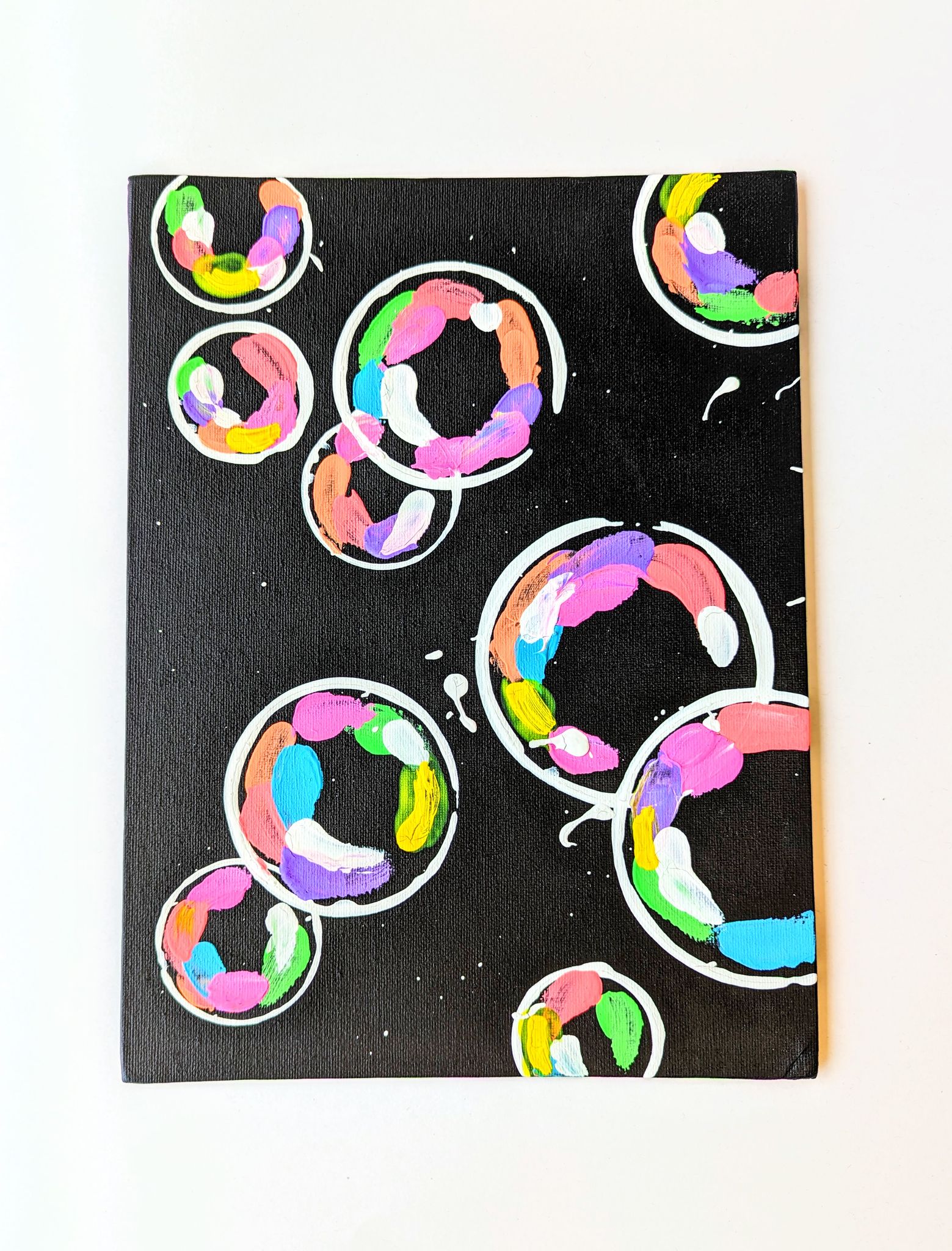 Easy Bubble Painting J&J Crafts